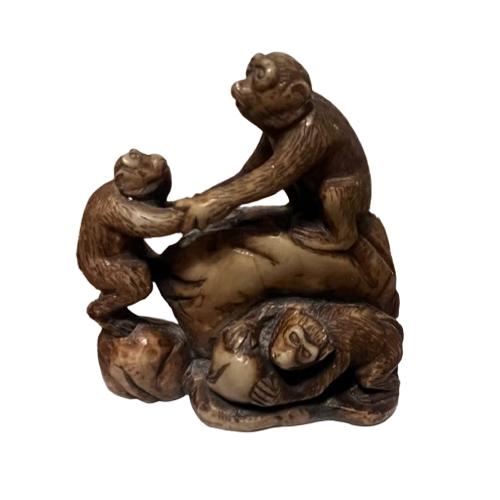 4.5Wx4″H Adorable, Monkey Figurine of helping monkeys