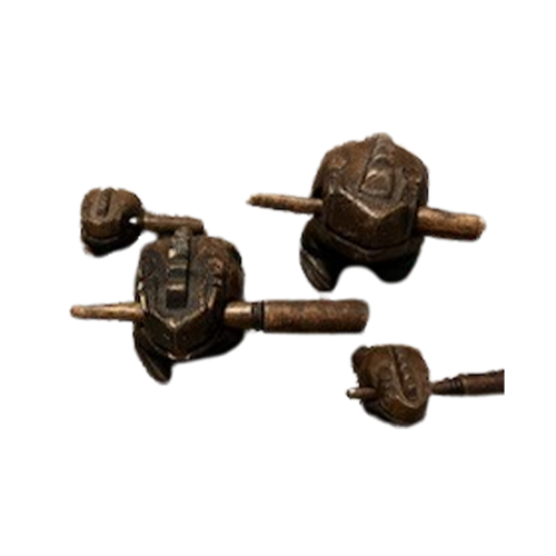 Beautiful Wooden Frogs, Set of 4
