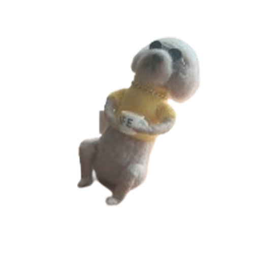 Adorable Felt cool Doggy drinking coffee - Image 2